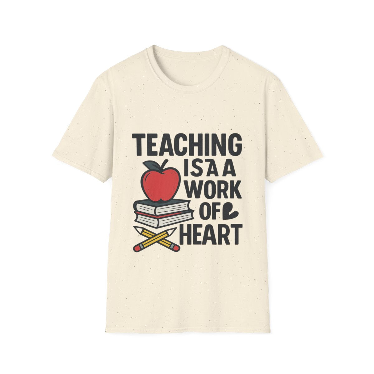 Teacher Appreciation Shirt, Teaching is a Work of Heart Tshirt, Teacher Gift, Educator Shirt, Teacher Week Gift, Apple Pencil Tee