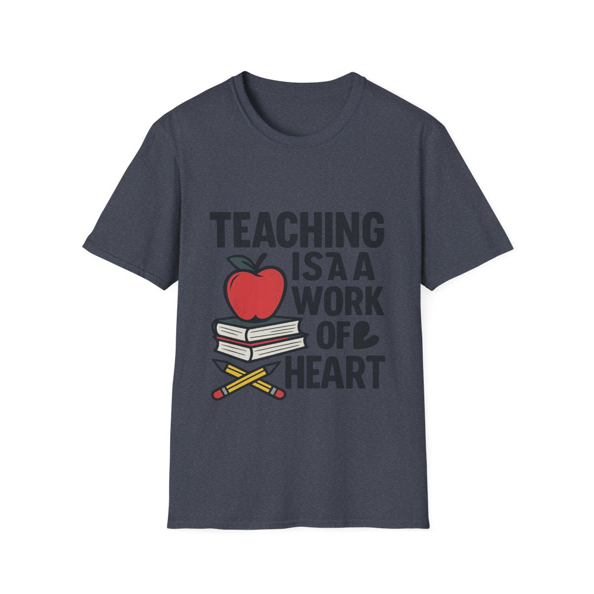 Teacher Appreciation Shirt, Teaching is a Work of Heart Tshirt, Teacher Gift, Educator Shirt, Teacher Week Gift, Apple Pencil Tee
