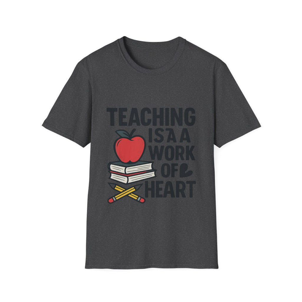 Teacher Appreciation Shirt, Teaching is a Work of Heart Tshirt, Teacher Gift, Educator Shirt, Teacher Week Gift, Apple Pencil Tee