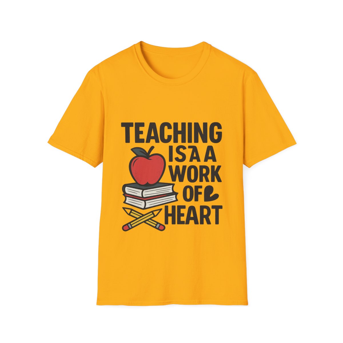 Teacher Appreciation Shirt, Teaching is a Work of Heart Tshirt, Teacher Gift, Educator Shirt, Teacher Week Gift, Apple Pencil Tee
