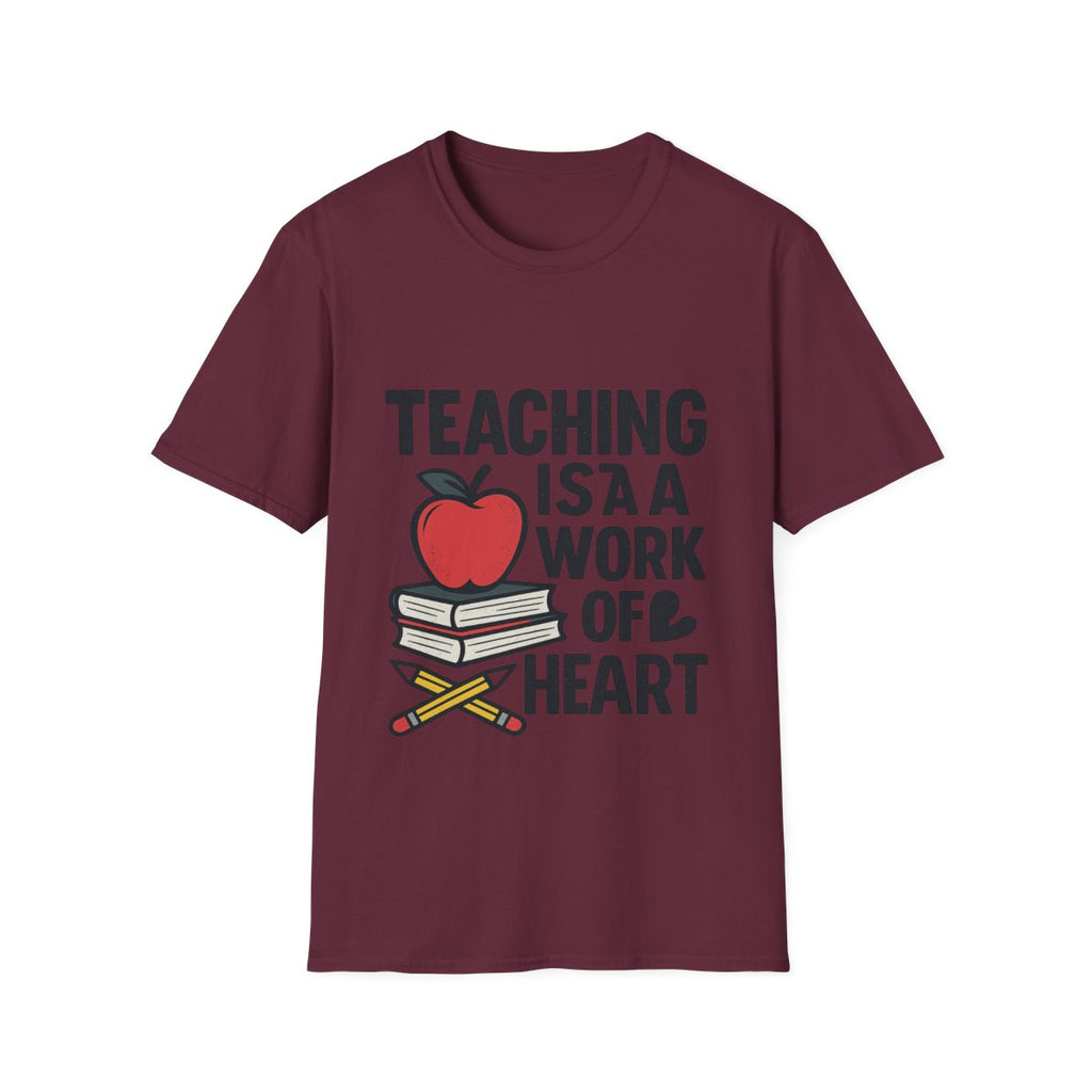 Teacher Appreciation Shirt, Teaching is a Work of Heart Tshirt, Teacher Gift, Educator Shirt, Teacher Week Gift, Apple Pencil Tee
