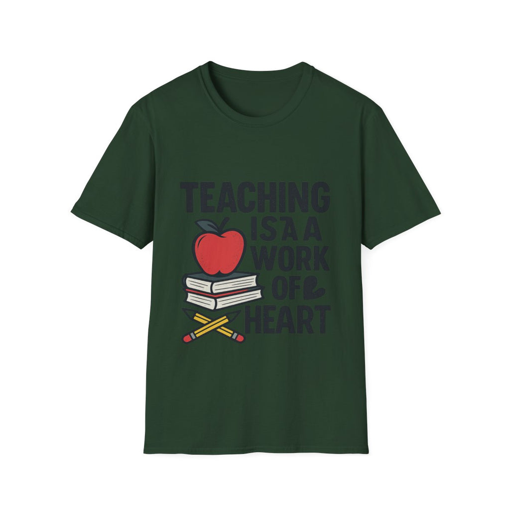 Teacher Appreciation Shirt, Teaching is a Work of Heart Tshirt, Teacher Gift, Educator Shirt, Teacher Week Gift, Apple Pencil Tee