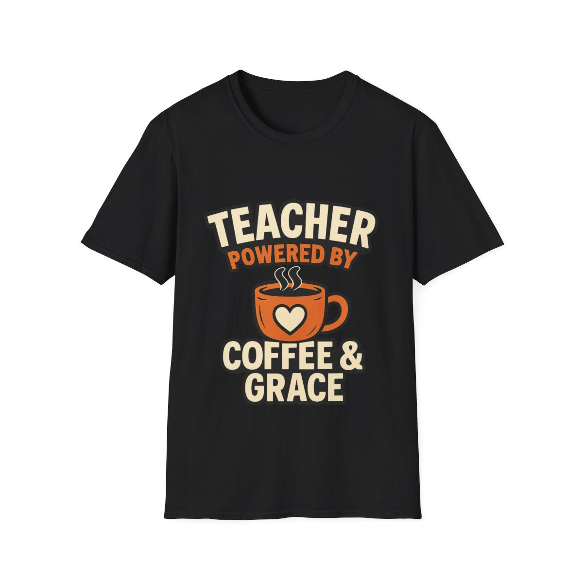 Teacher Powered By Coffee & Grace T-Shirt, Teacher Appreciation Gift, First Day of School Shirt, Teacher Life Tee