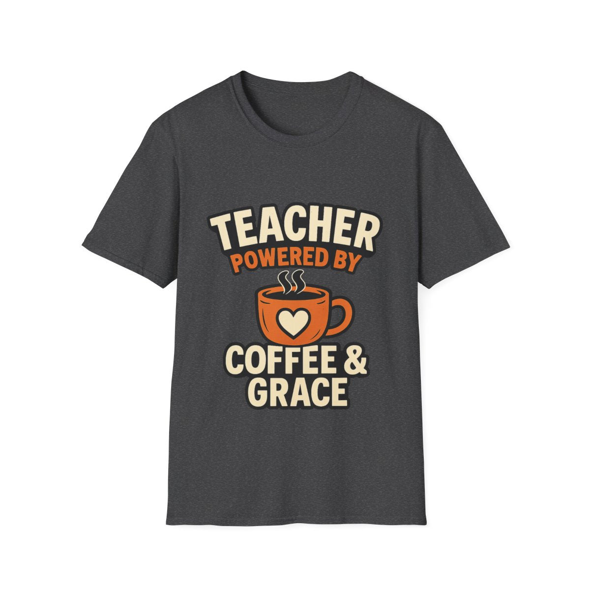 Teacher Powered By Coffee & Grace T-Shirt, Teacher Appreciation Gift, First Day of School Shirt, Teacher Life Tee