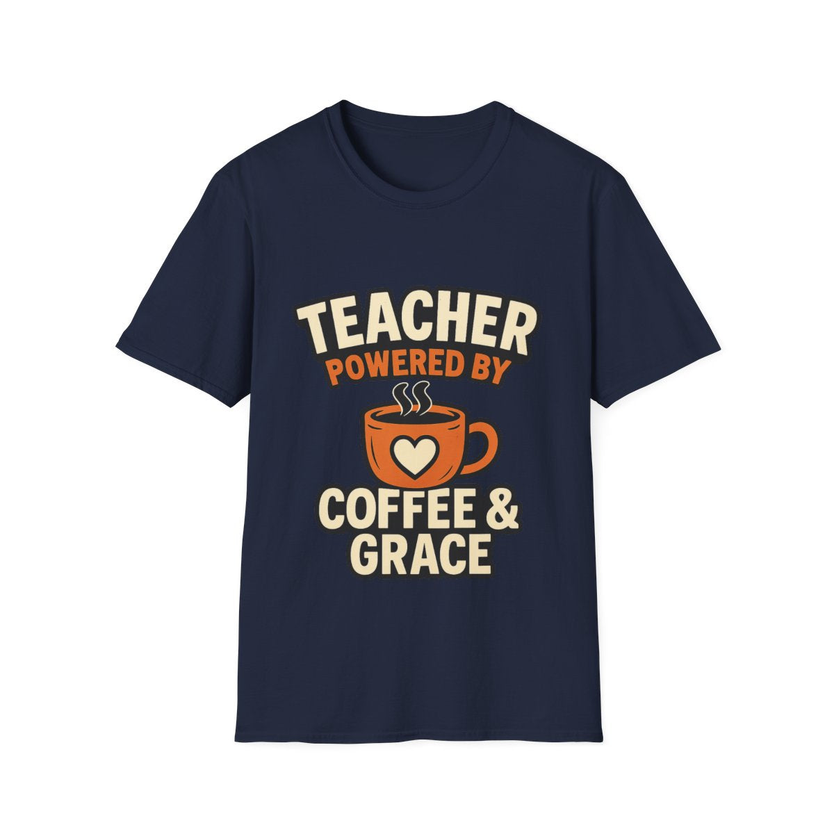 Teacher Powered By Coffee & Grace T-Shirt, Teacher Appreciation Gift, First Day of School Shirt, Teacher Life Tee