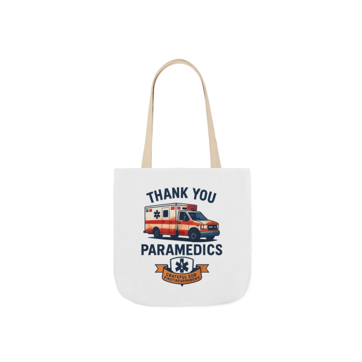 Thank You Paramedics Tote Bag, EMS Appreciation Gift, Grateful for First Responders, Ambulance Watercolor Art, Emergency Medical