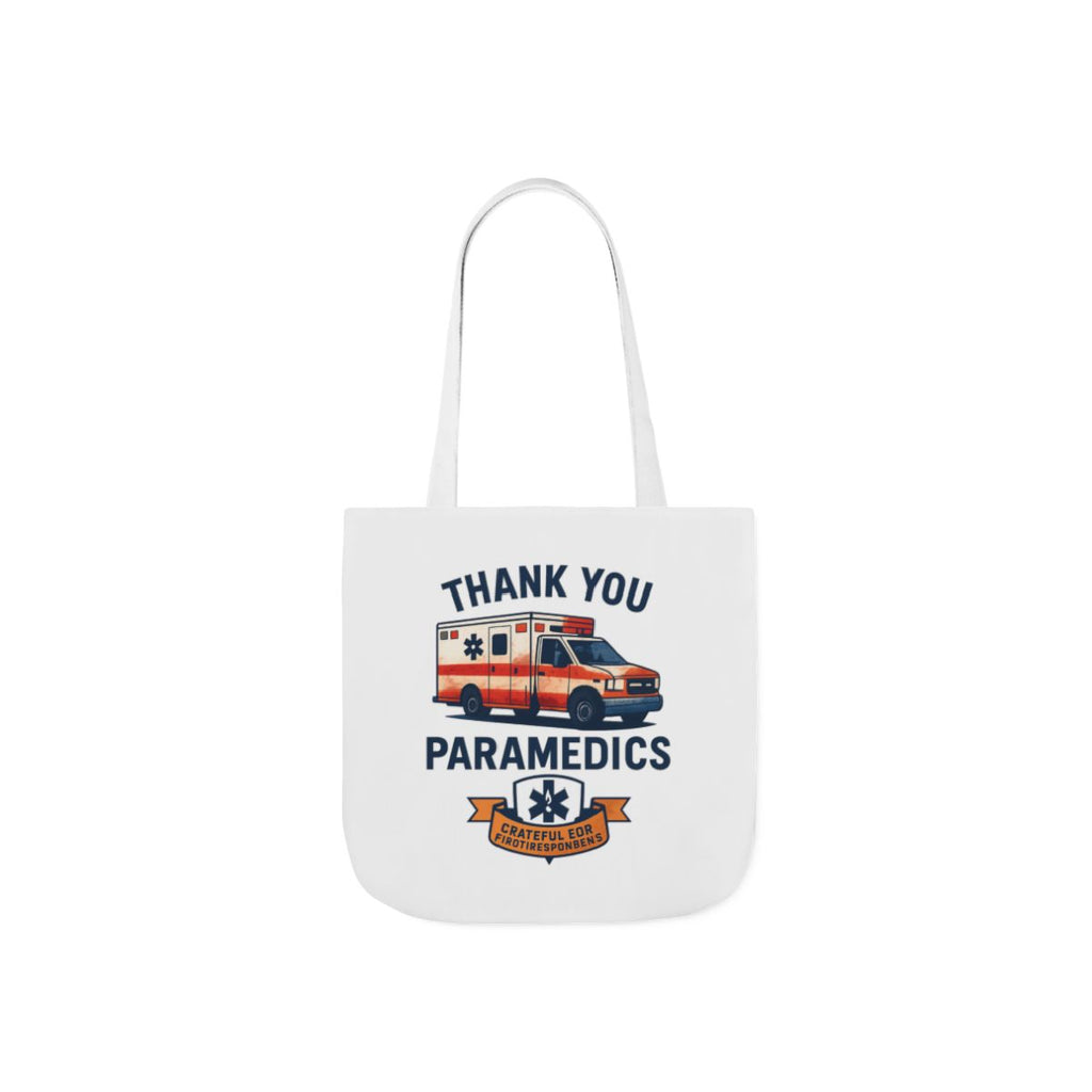 Thank You Paramedics Tote Bag, EMS Appreciation Gift, Grateful for First Responders, Ambulance Watercolor Art, Emergency Medical
