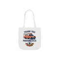 Thank You Paramedics Tote Bag, EMS Appreciation Gift, Grateful for First Responders, Ambulance Watercolor Art, Emergency Medical