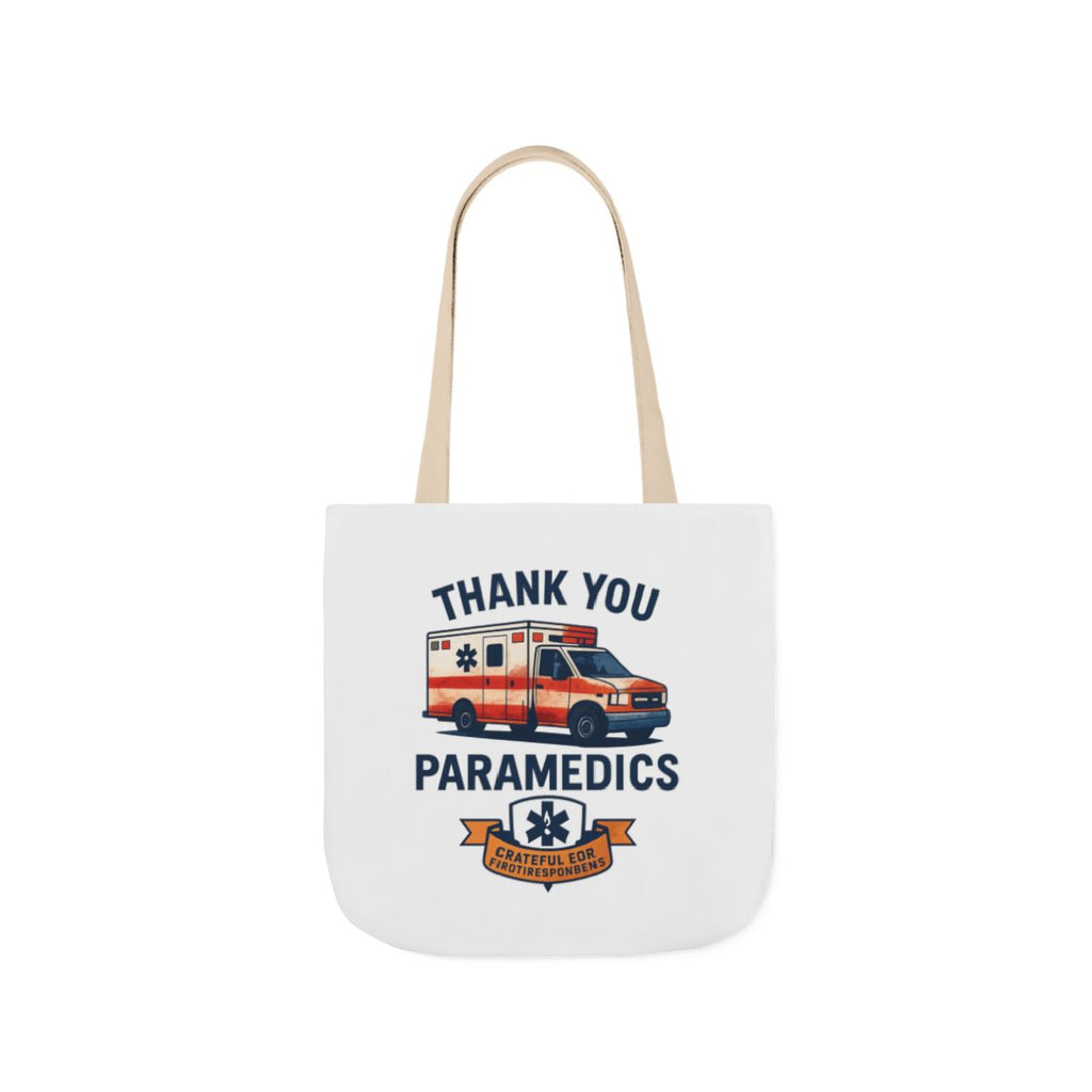 Thank You Paramedics Tote Bag, EMS Appreciation Gift, Grateful for First Responders, Ambulance Watercolor Art, Emergency Medical