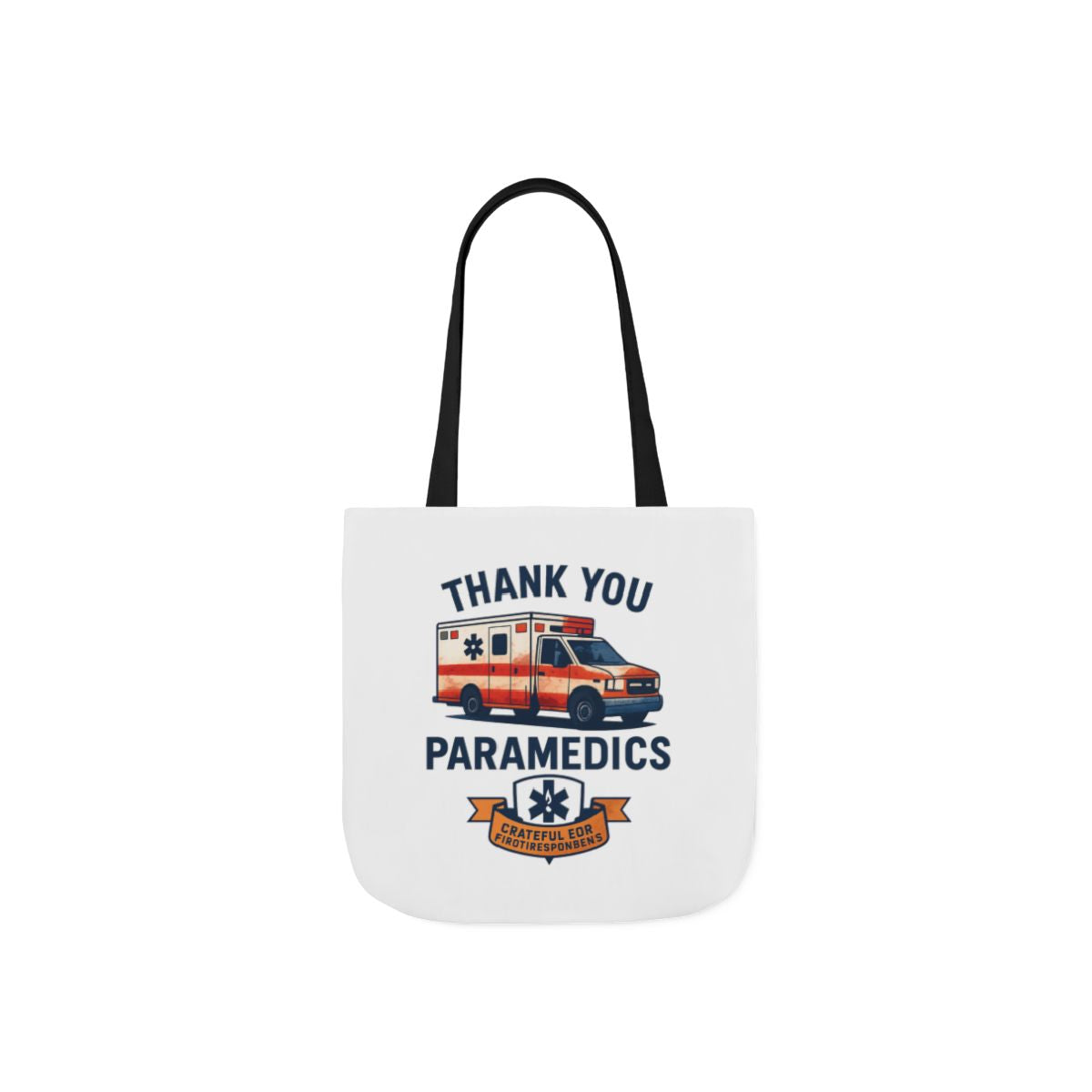 Thank You Paramedics Tote Bag, EMS Appreciation Gift, Grateful for First Responders, Ambulance Watercolor Art, Emergency Medical