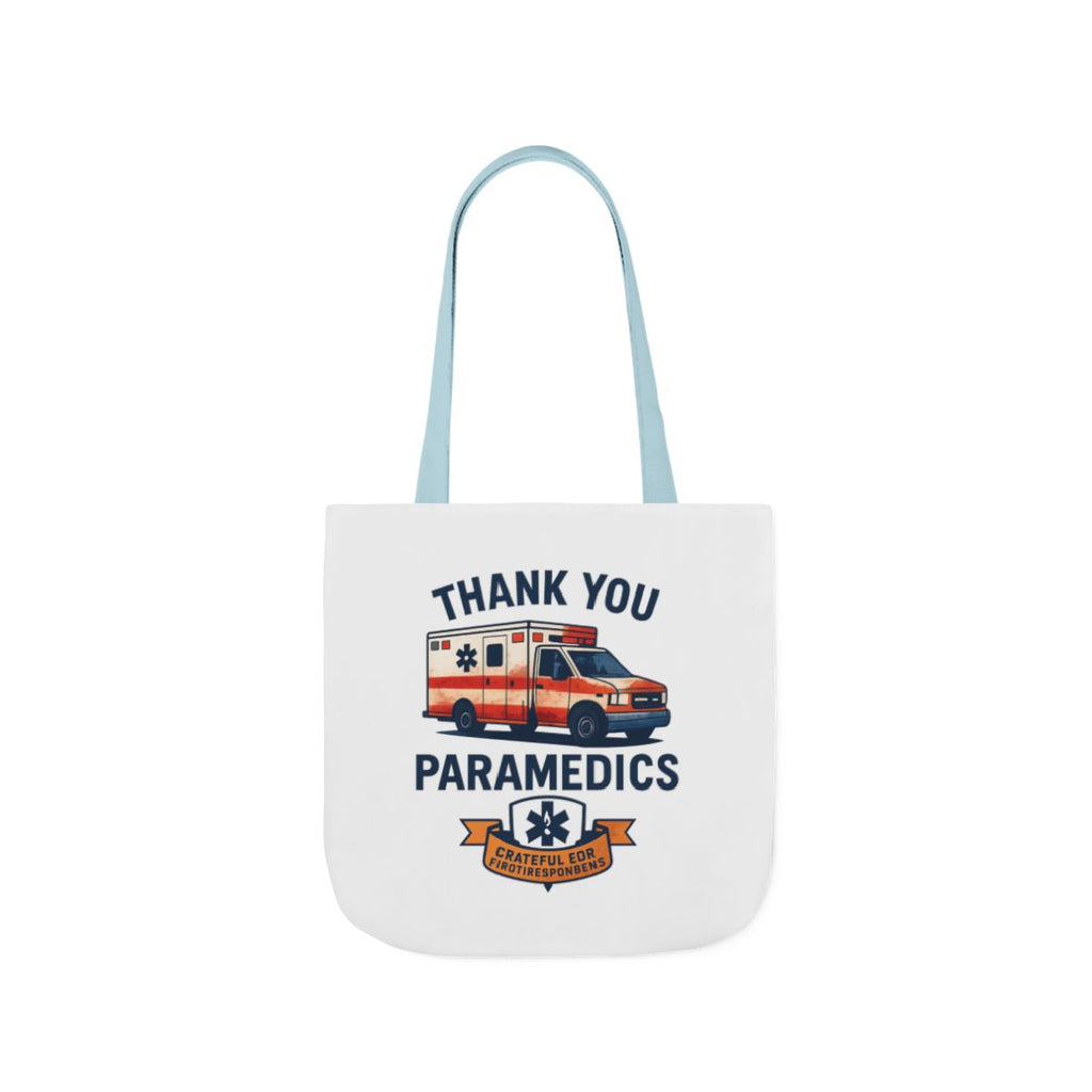 Thank You Paramedics Tote Bag, EMS Appreciation Gift, Grateful for First Responders, Ambulance Watercolor Art, Emergency Medical