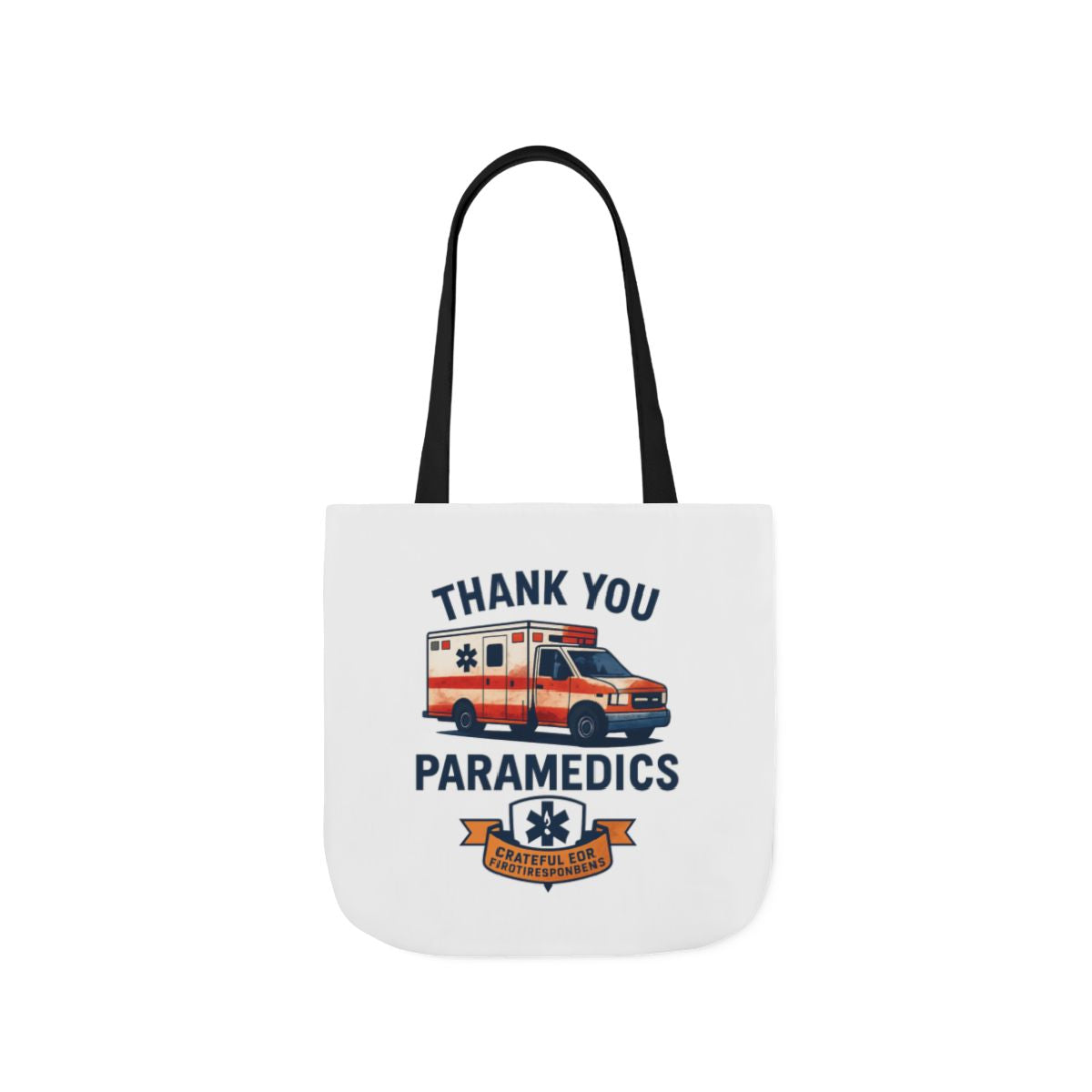 Thank You Paramedics Tote Bag, EMS Appreciation Gift, Grateful for First Responders, Ambulance Watercolor Art, Emergency Medical
