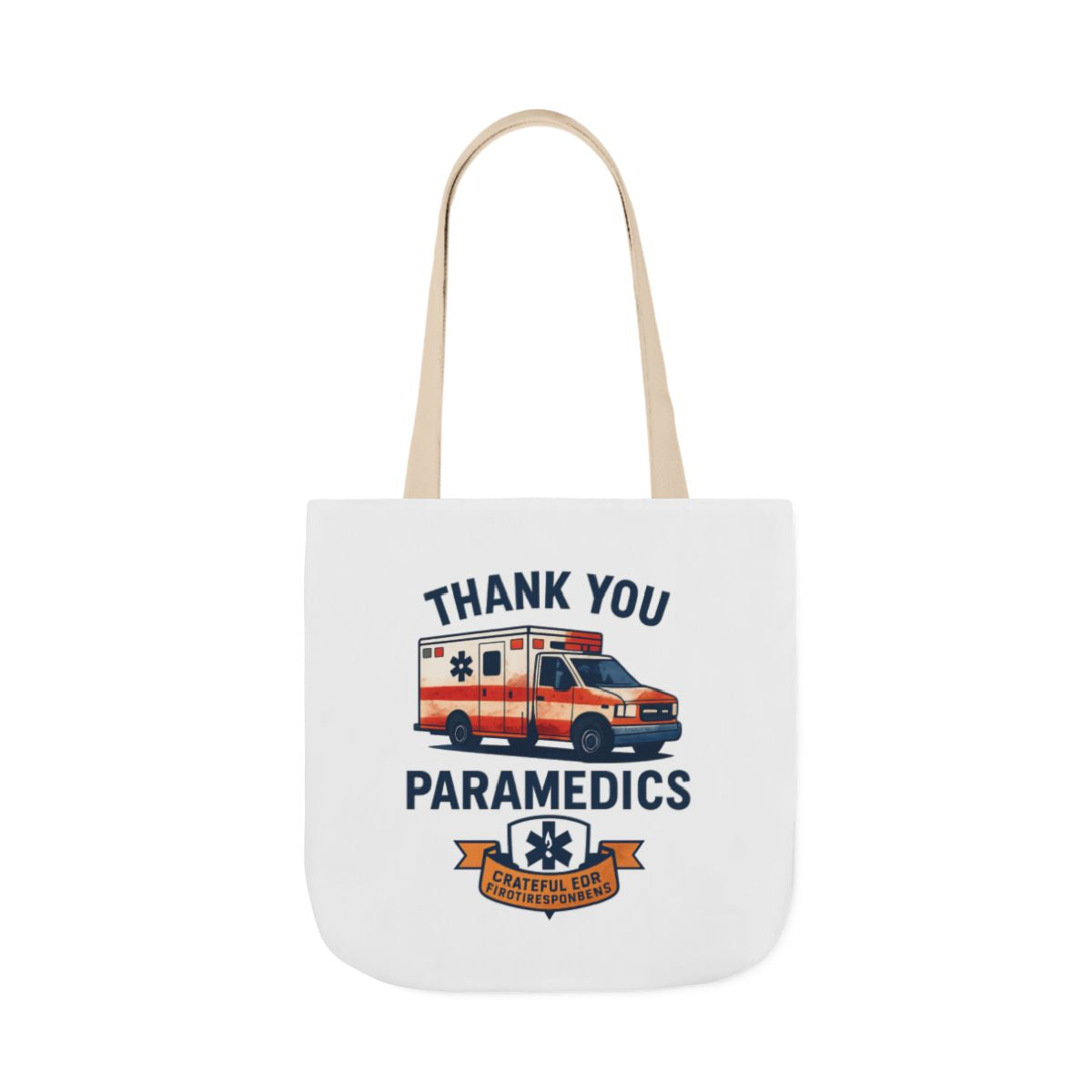 Thank You Paramedics Tote Bag, EMS Appreciation Gift, Grateful for First Responders, Ambulance Watercolor Art, Emergency Medical