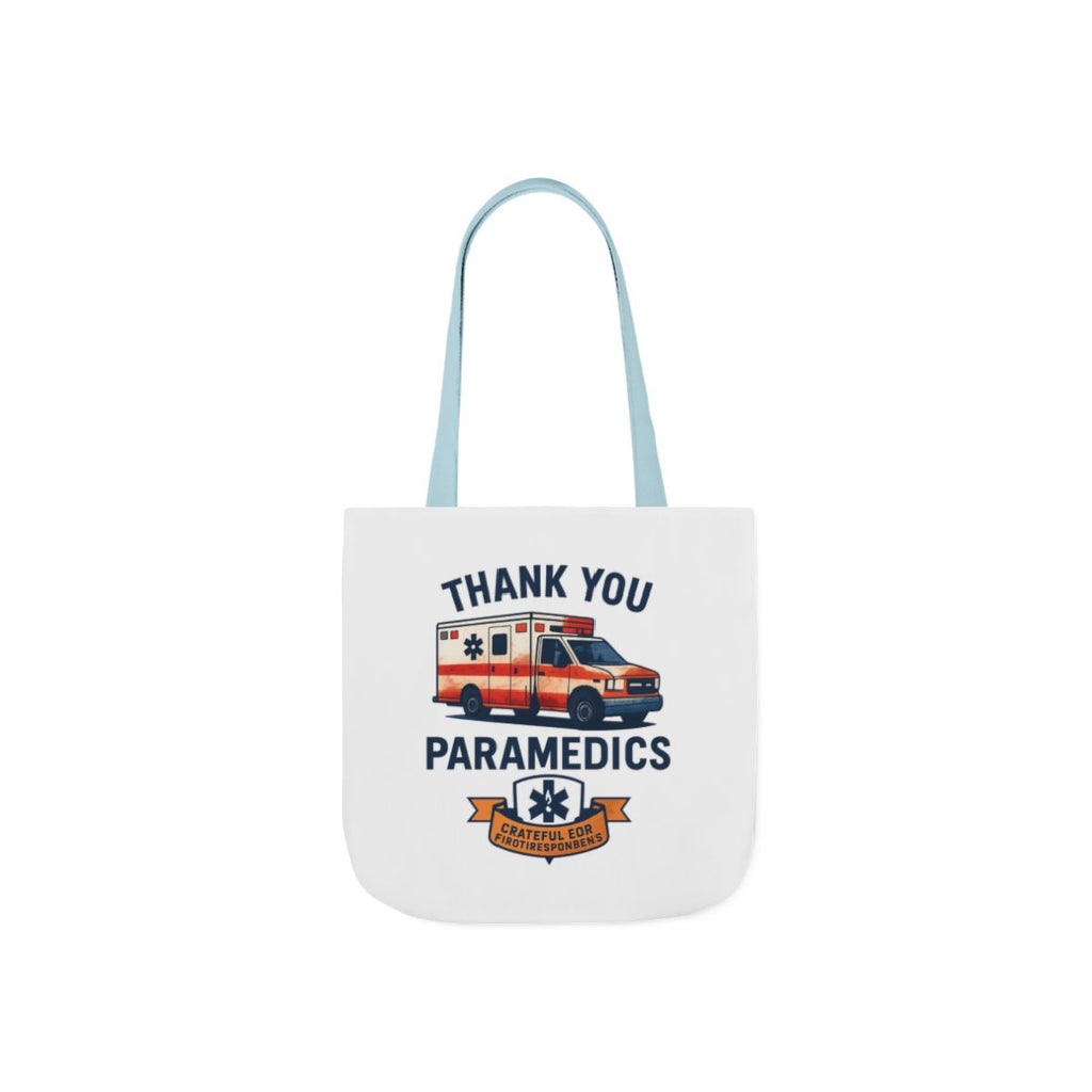 Thank You Paramedics Tote Bag, EMS Appreciation Gift, Grateful for First Responders, Ambulance Watercolor Art, Emergency Medical
