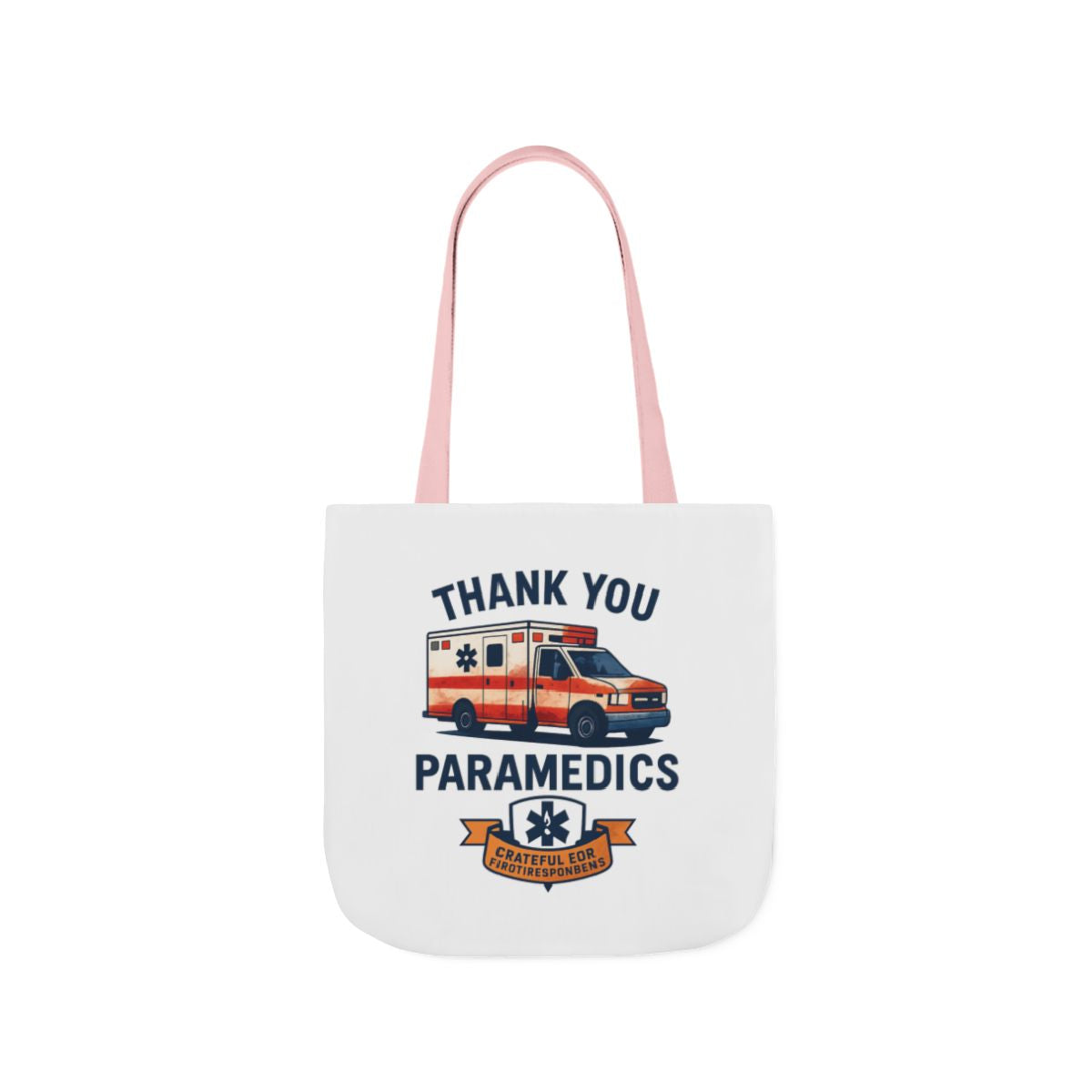 Thank You Paramedics Tote Bag, EMS Appreciation Gift, Grateful for First Responders, Ambulance Watercolor Art, Emergency Medical
