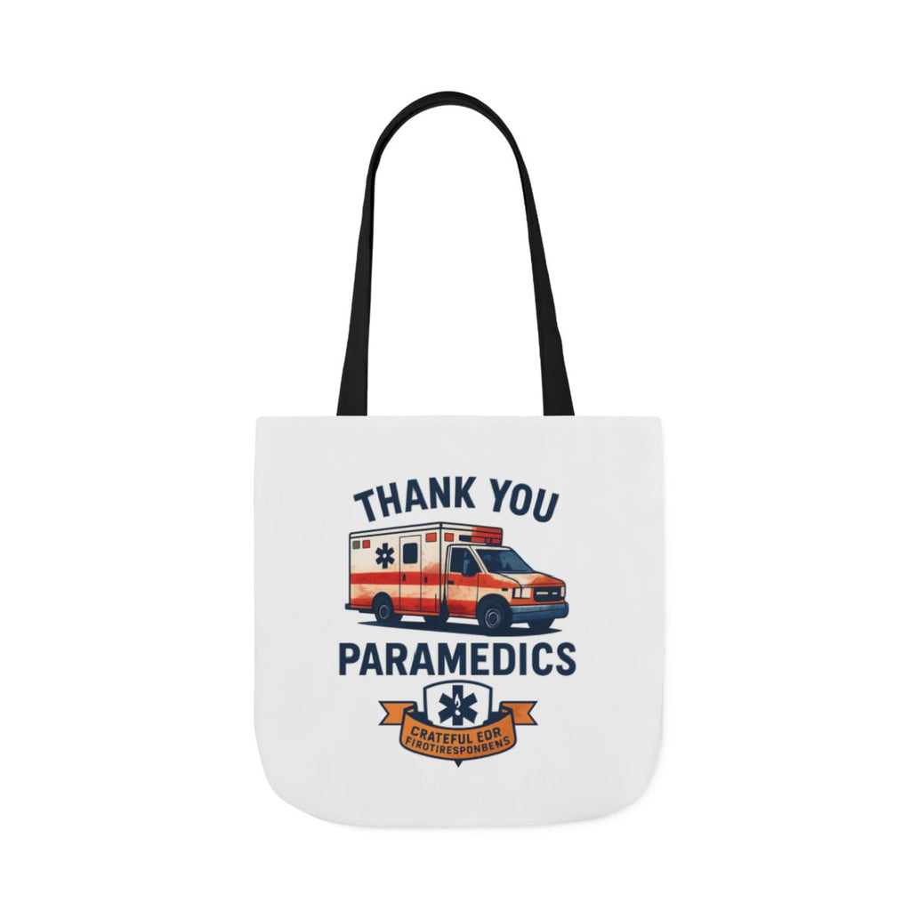 Thank You Paramedics Tote Bag, EMS Appreciation Gift, Grateful for First Responders, Ambulance Watercolor Art, Emergency Medical
