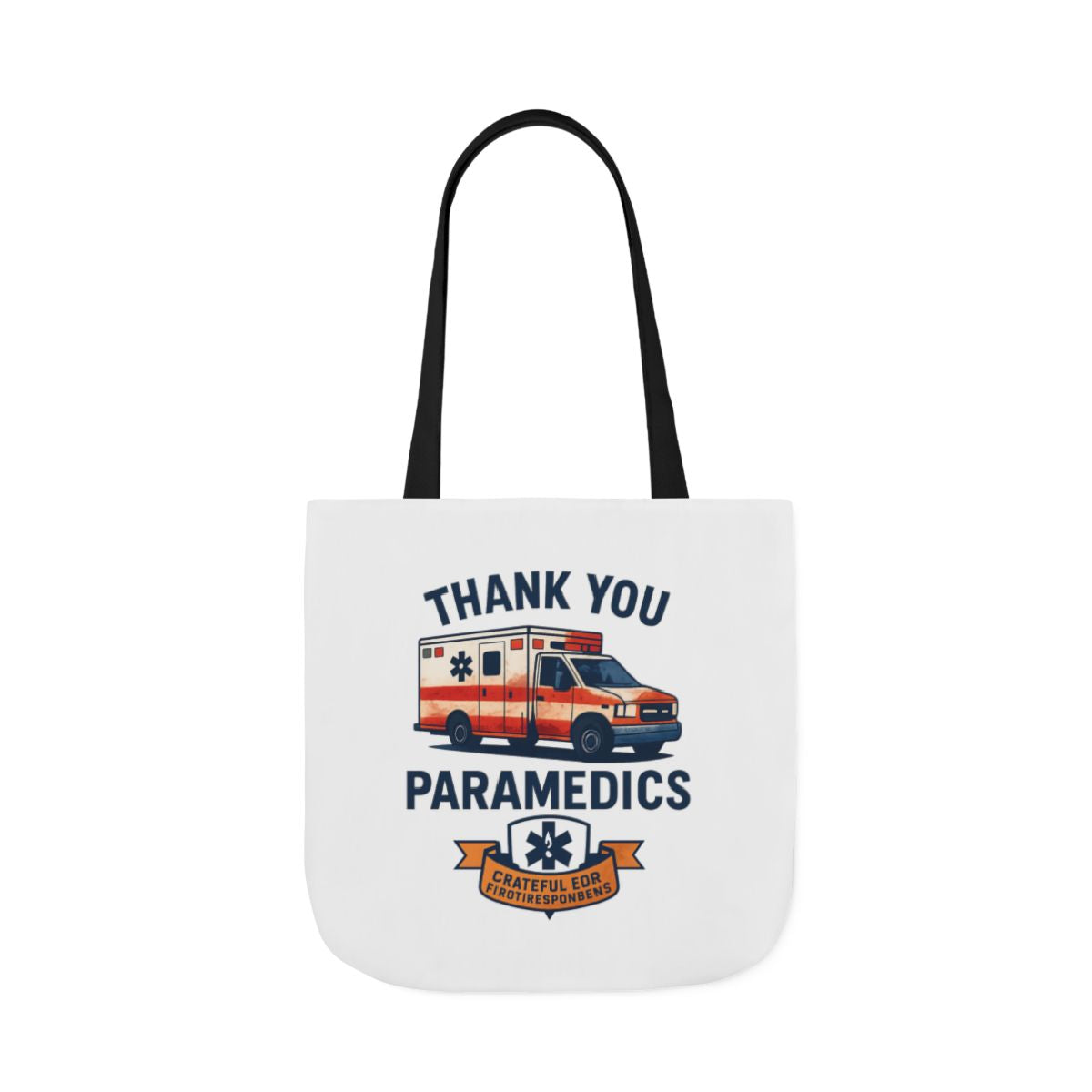 Thank You Paramedics Tote Bag, EMS Appreciation Gift, Grateful for First Responders, Ambulance Watercolor Art, Emergency Medical
