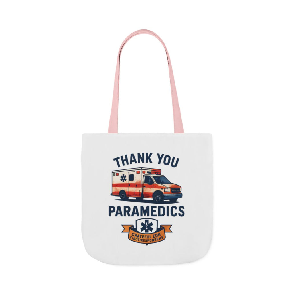 Thank You Paramedics Tote Bag, EMS Appreciation Gift, Grateful for First Responders, Ambulance Watercolor Art, Emergency Medical
