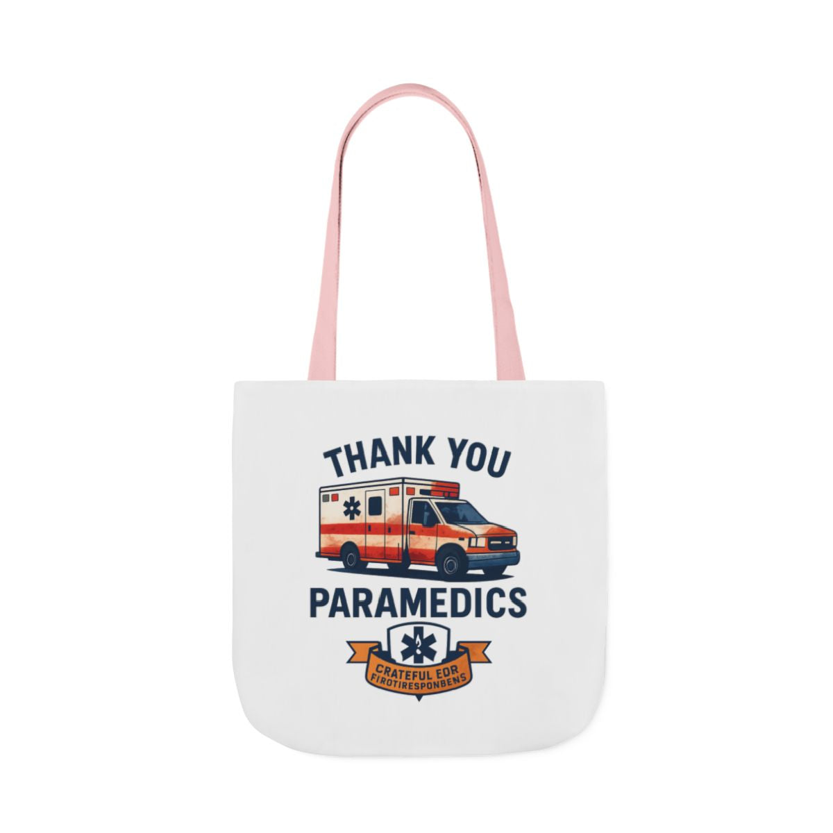Thank You Paramedics Tote Bag, EMS Appreciation Gift, Grateful for First Responders, Ambulance Watercolor Art, Emergency Medical