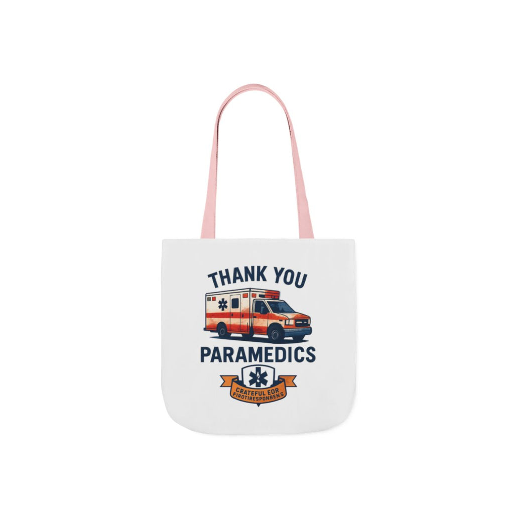 Thank You Paramedics Tote Bag, EMS Appreciation Gift, Grateful for First Responders, Ambulance Watercolor Art, Emergency Medical