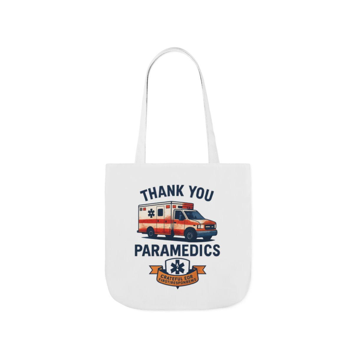 Thank You Paramedics Tote Bag, EMS Appreciation Gift, Grateful for First Responders, Ambulance Watercolor Art, Emergency Medical