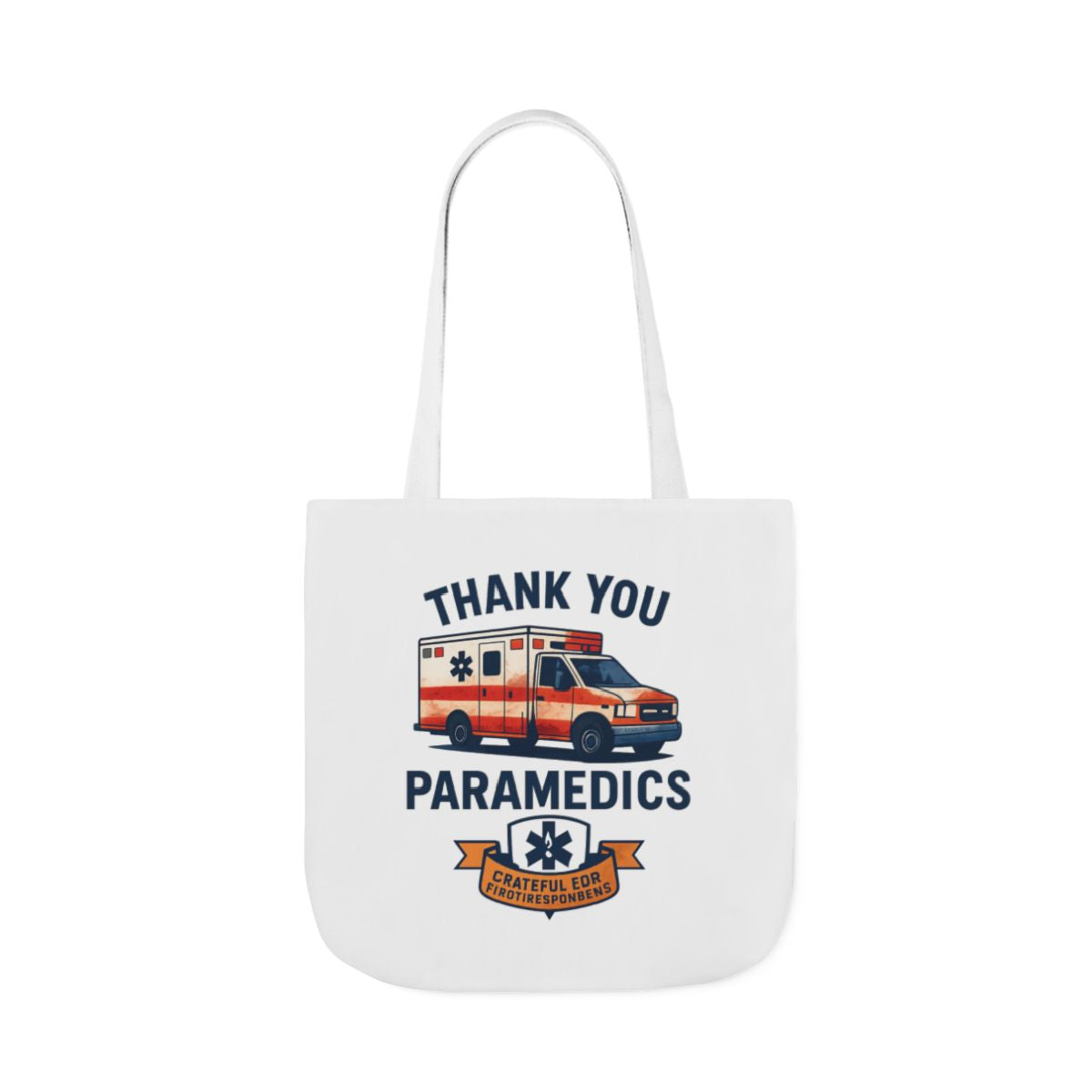 Thank You Paramedics Tote Bag, EMS Appreciation Gift, Grateful for First Responders, Ambulance Watercolor Art, Emergency Medical