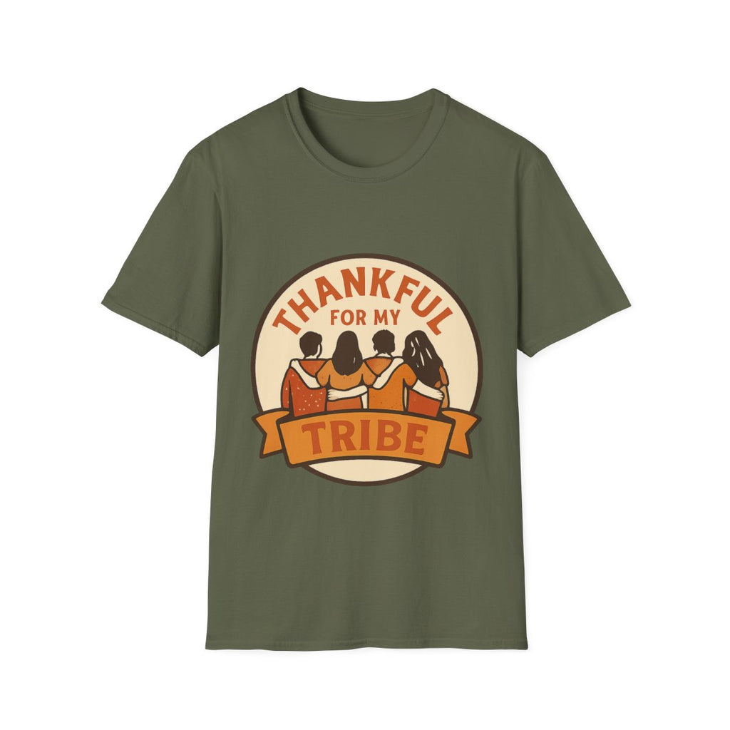 Thankful for My Tribe Shirt, Comfort Colors Tee, Friend Group Gift, Chosen Family Shirt, Boho Friendship Tee, Grateful for Friends