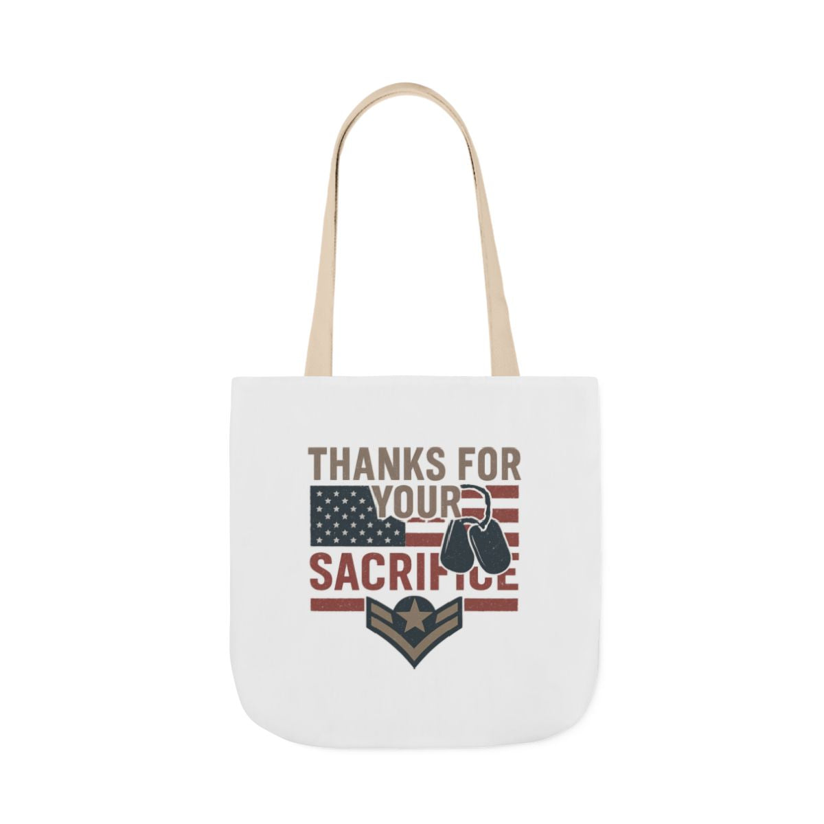 Thanks for Your Sacrifice Tote Bag Military Appreciation Gift Active Duty Service Member Honor Patriotic Gift USA Support Troops Bag