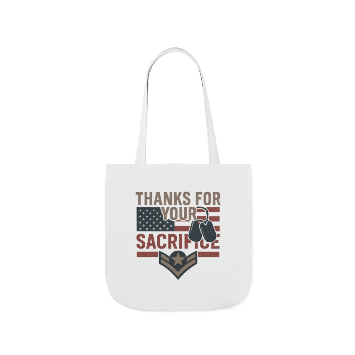 Thanks for Your Sacrifice Tote Bag Military Appreciation Gift Active Duty Service Member Honor Patriotic Gift USA Support Troops Bag