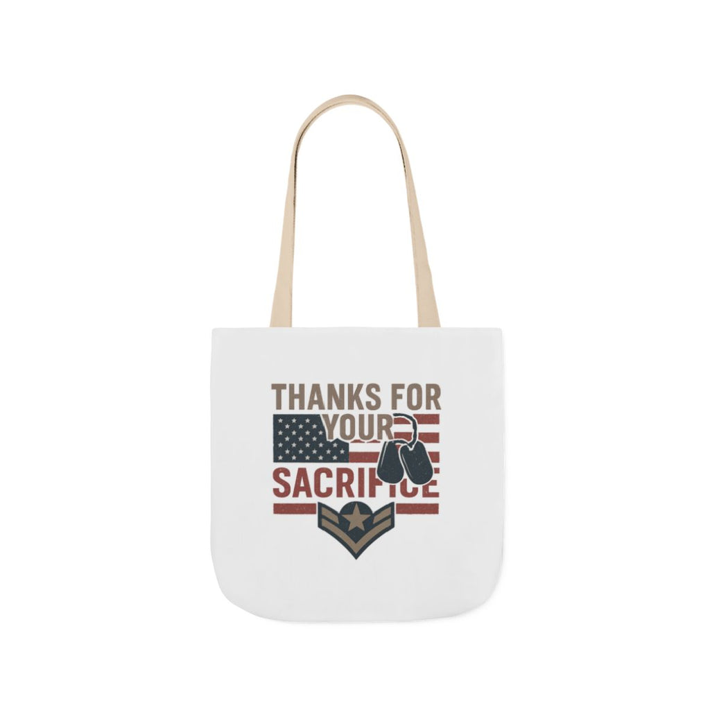 Thanks for Your Sacrifice Tote Bag Military Appreciation Gift Active Duty Service Member Honor Patriotic Gift USA Support Troops Bag
