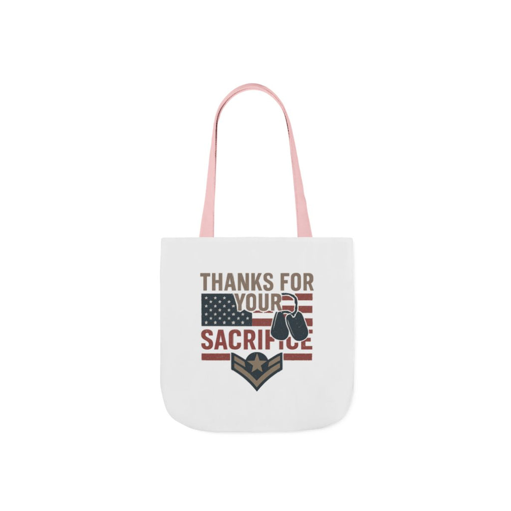 Thanks for Your Sacrifice Tote Bag Military Appreciation Gift Active Duty Service Member Honor Patriotic Gift USA Support Troops Bag