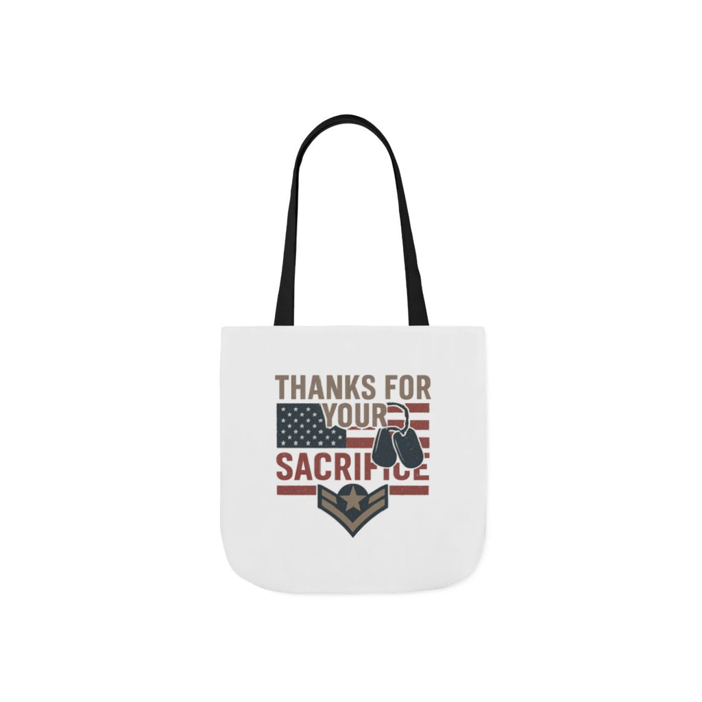 Thanks for Your Sacrifice Tote Bag Military Appreciation Gift Active Duty Service Member Honor Patriotic Gift USA Support Troops Bag