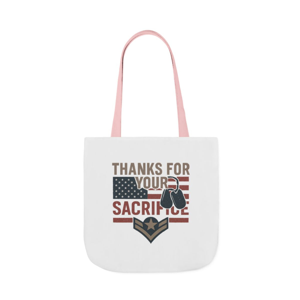 Thanks for Your Sacrifice Tote Bag Military Appreciation Gift Active Duty Service Member Honor Patriotic Gift USA Support Troops Bag