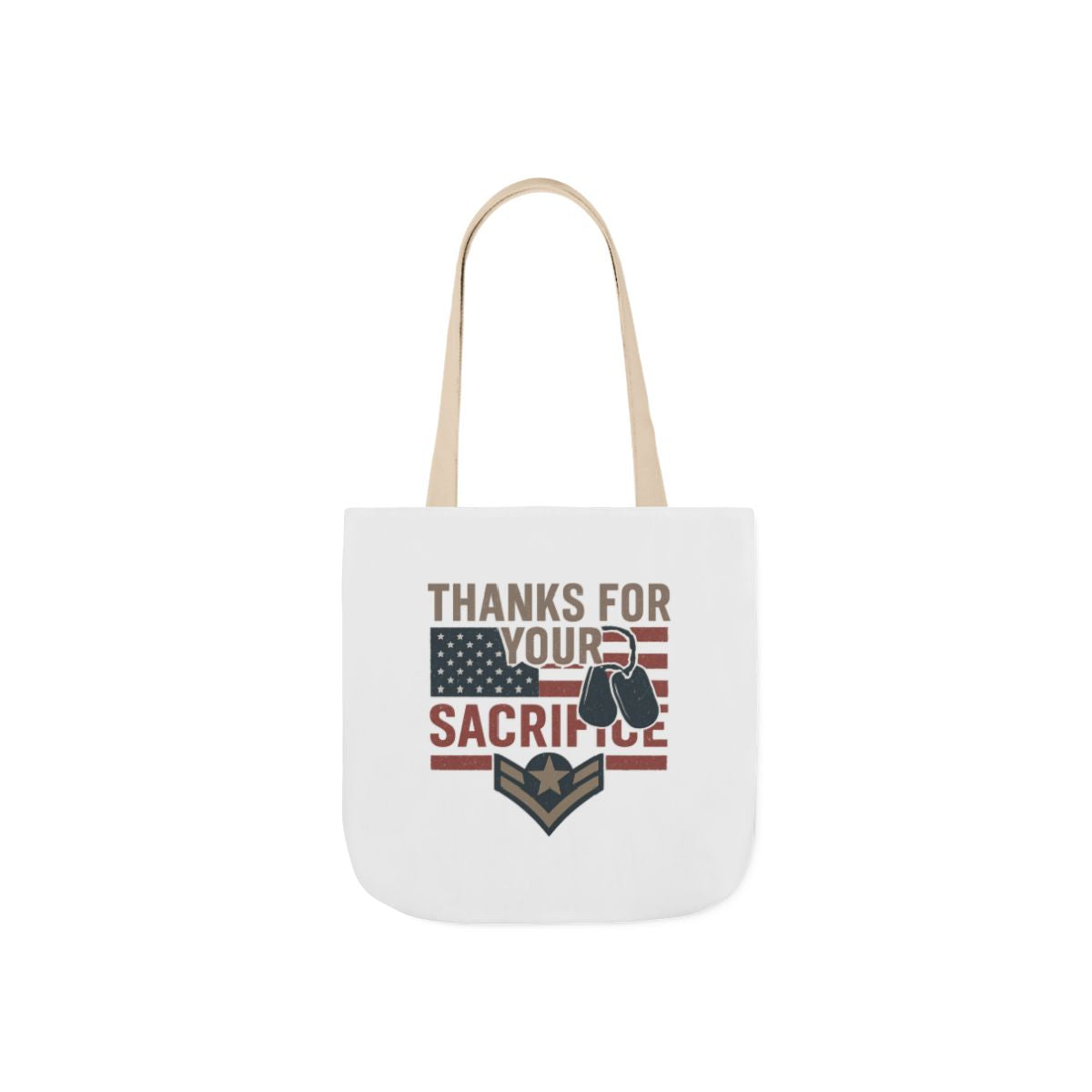 Thanks for Your Sacrifice Tote Bag Military Appreciation Gift Active Duty Service Member Honor Patriotic Gift USA Support Troops Bag