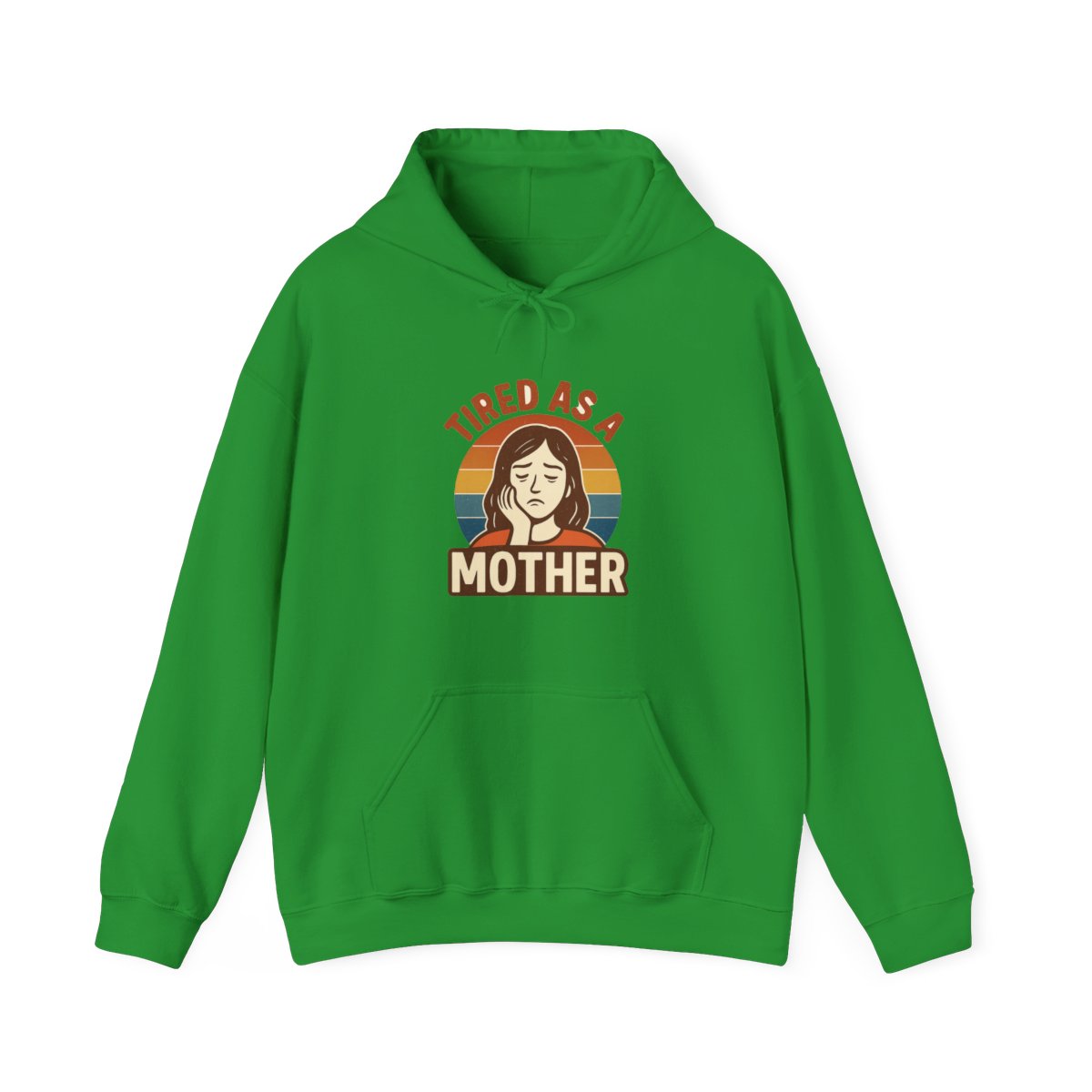Tired As A Mother Hoodie Vintage Rainbow Retro Mom Life Sweatshirt Funny Exhausted Parent Gift Mothers Day Gift
