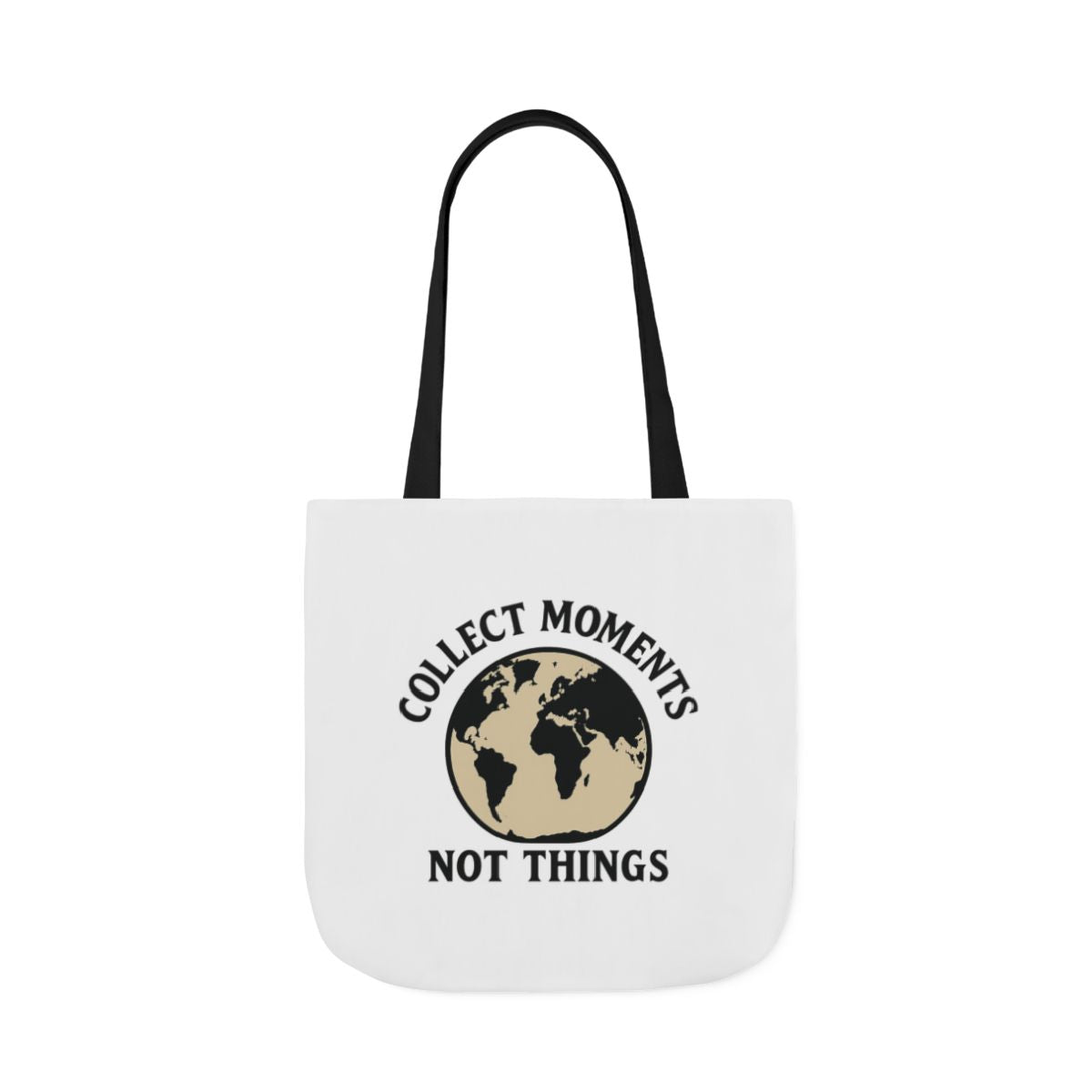 Travel Tote Bag Wanderlust Gift, Collect Moments Not Things Canvas Tote, World Map Tote Bag for Women, Traveler Gift Adventure Lover