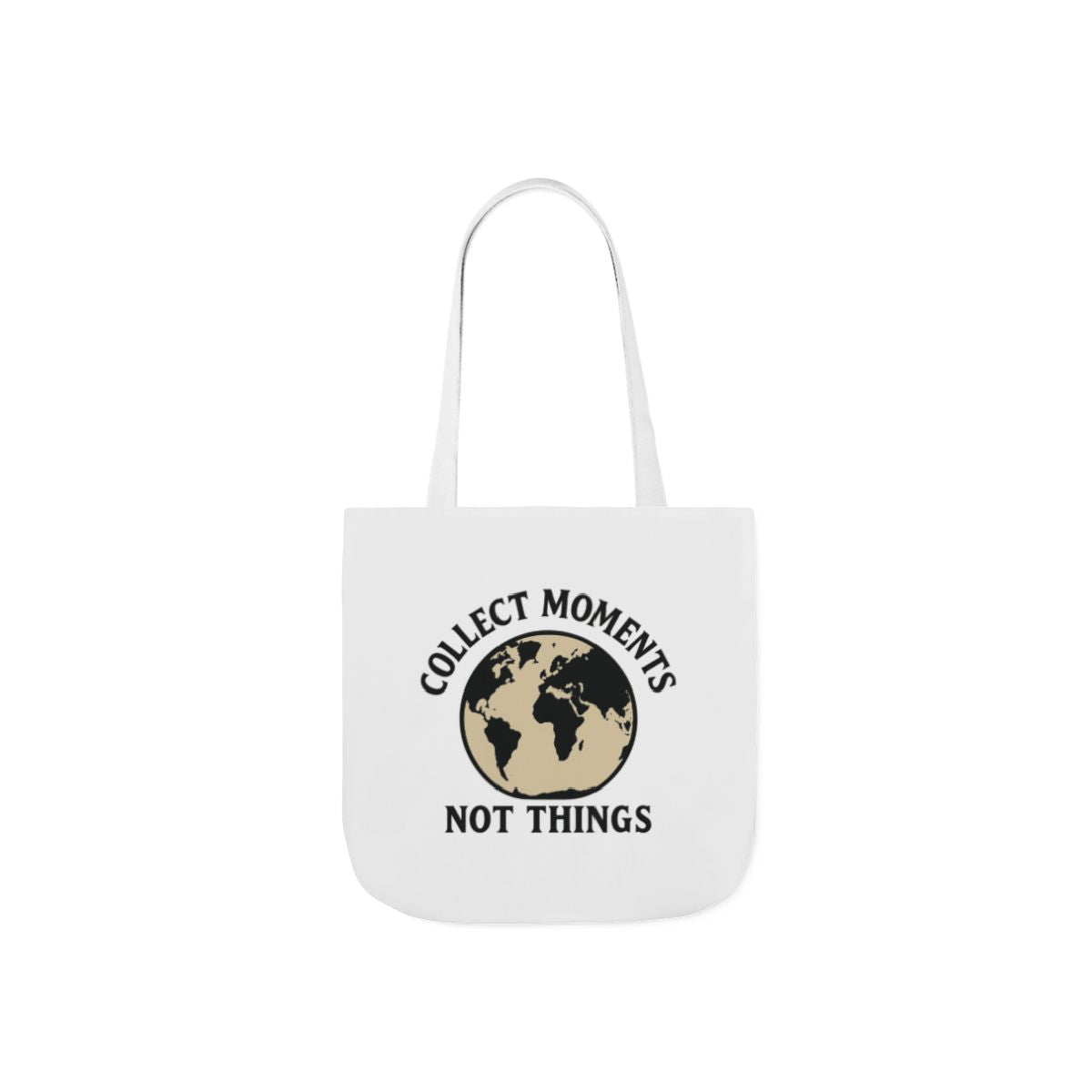 Travel Tote Bag Wanderlust Gift, Collect Moments Not Things Canvas Tote, World Map Tote Bag for Women, Traveler Gift Adventure Lover
