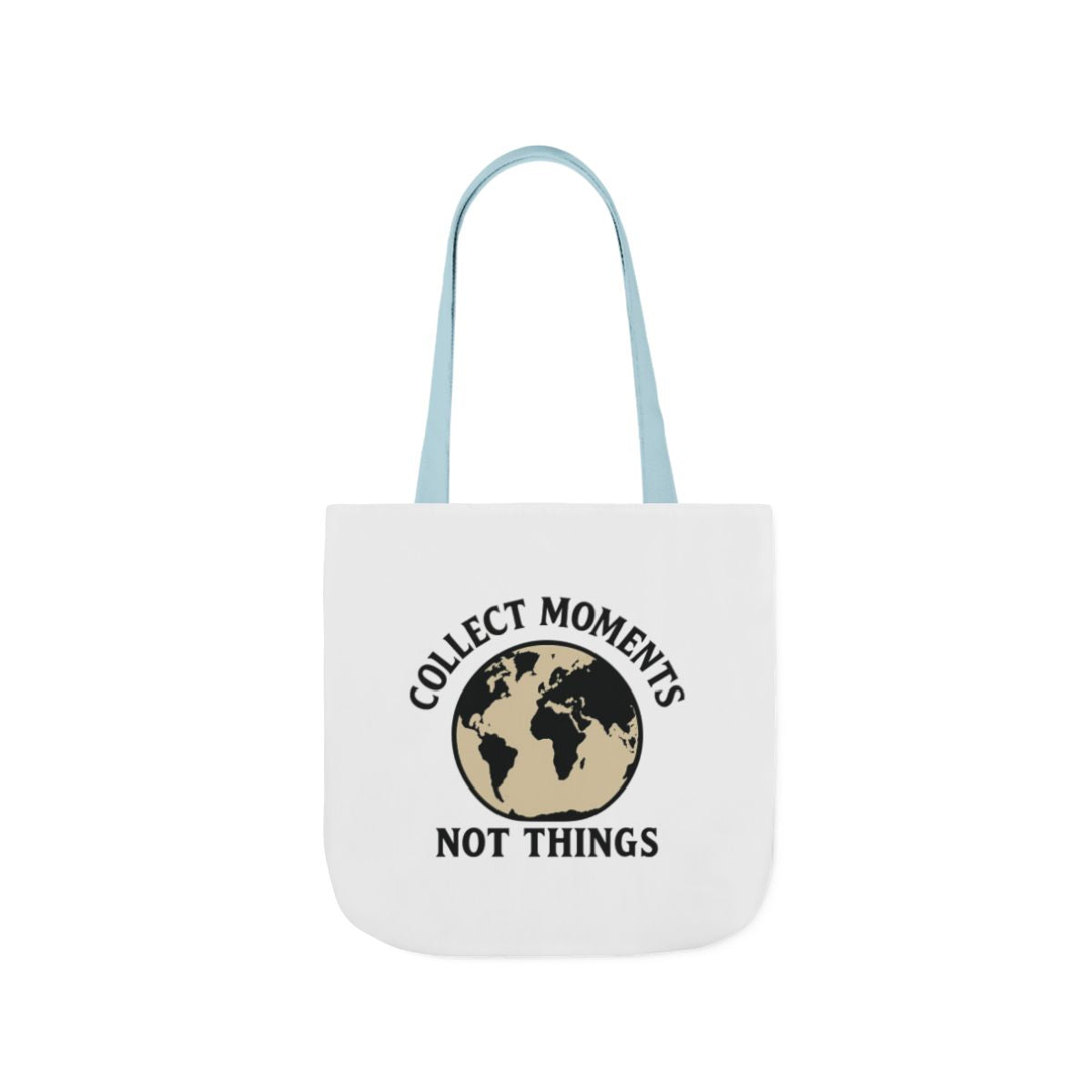 Travel Tote Bag Wanderlust Gift, Collect Moments Not Things Canvas Tote, World Map Tote Bag for Women, Traveler Gift Adventure Lover