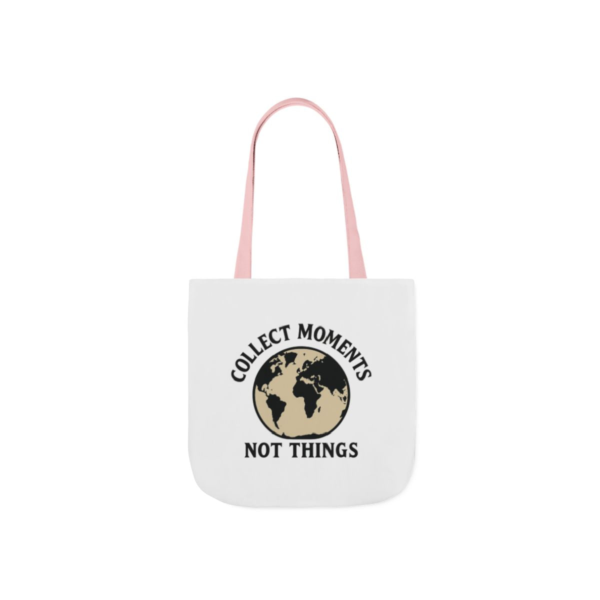 Travel Tote Bag Wanderlust Gift, Collect Moments Not Things Canvas Tote, World Map Tote Bag for Women, Traveler Gift Adventure Lover