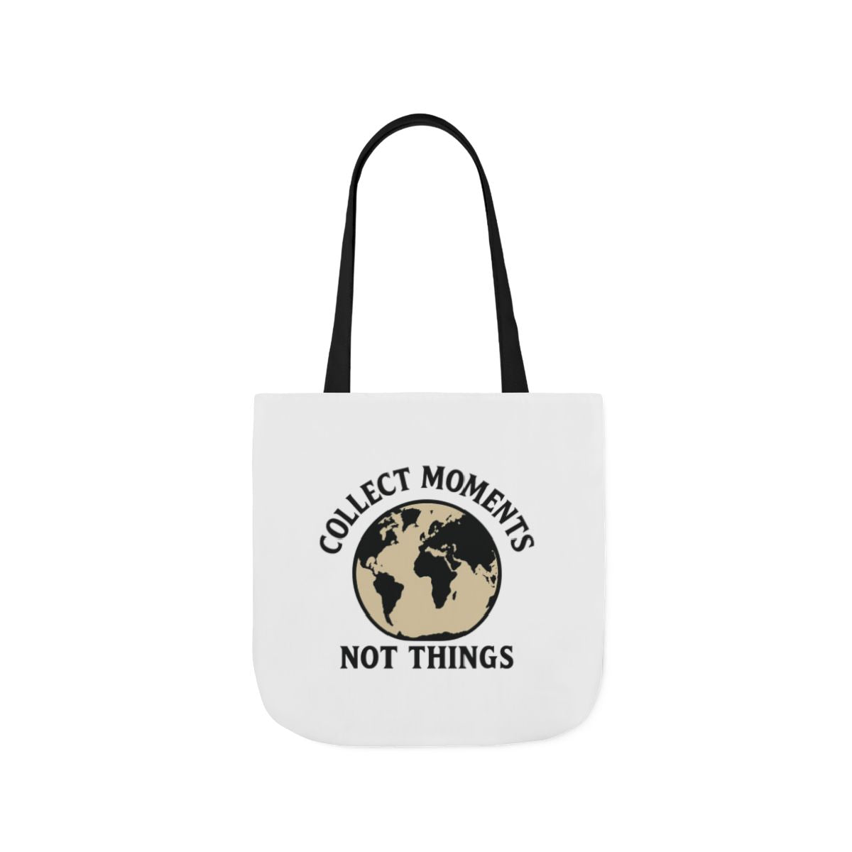 Travel Tote Bag Wanderlust Gift, Collect Moments Not Things Canvas Tote, World Map Tote Bag for Women, Traveler Gift Adventure Lover