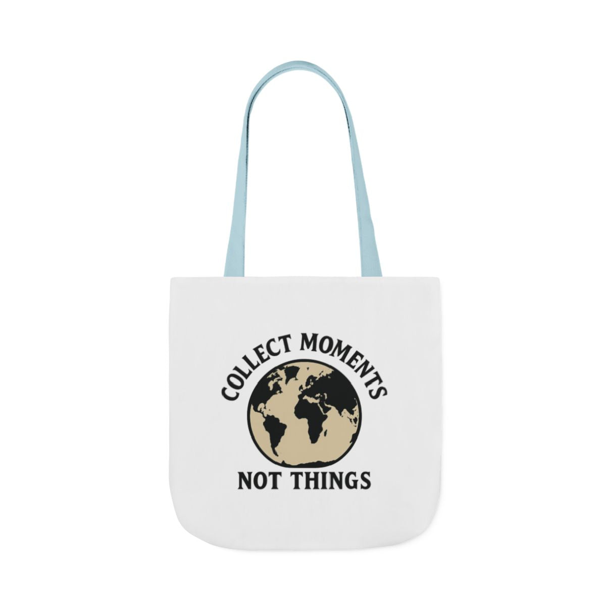 Travel Tote Bag Wanderlust Gift, Collect Moments Not Things Canvas Tote, World Map Tote Bag for Women, Traveler Gift Adventure Lover