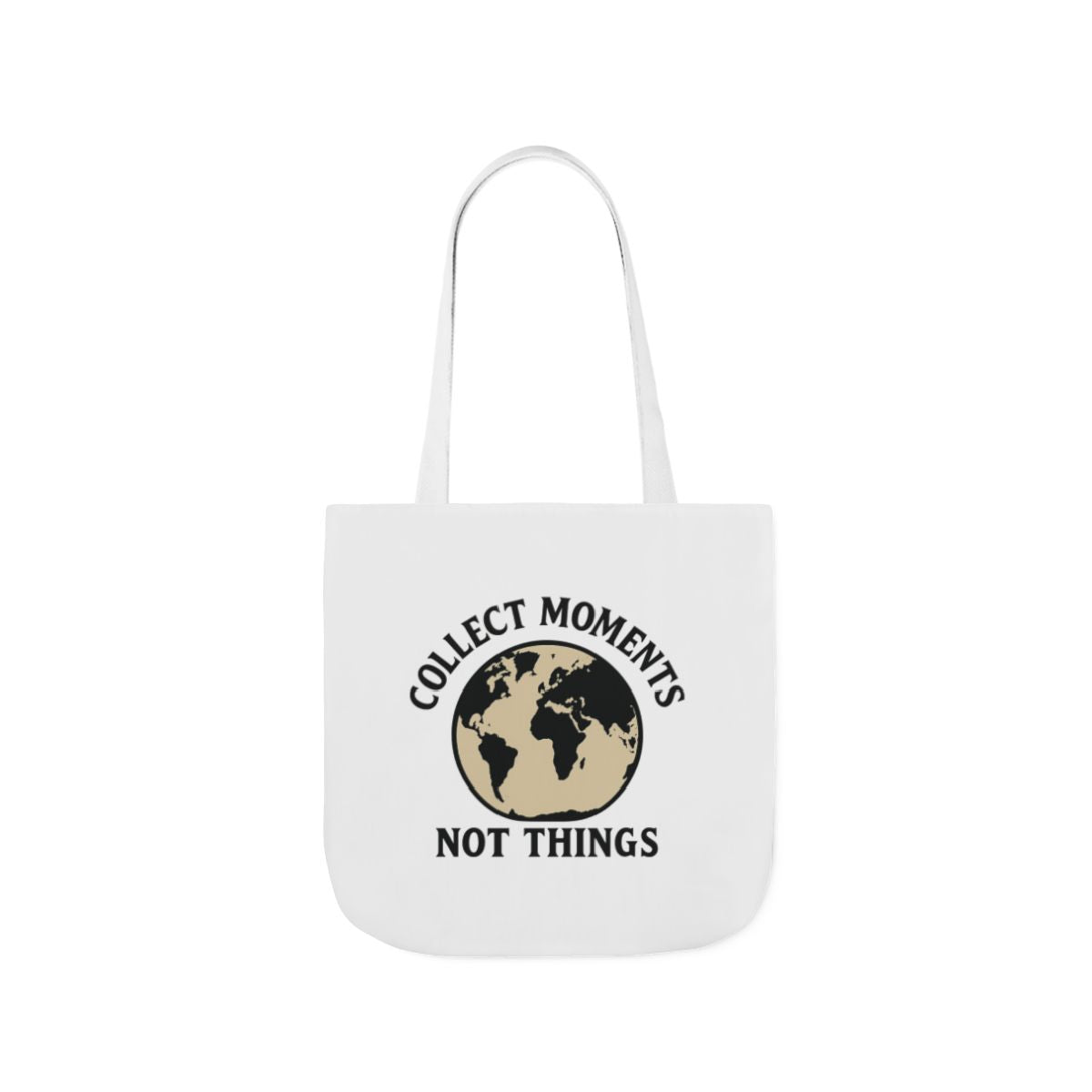 Travel Tote Bag Wanderlust Gift, Collect Moments Not Things Canvas Tote, World Map Tote Bag for Women, Traveler Gift Adventure Lover