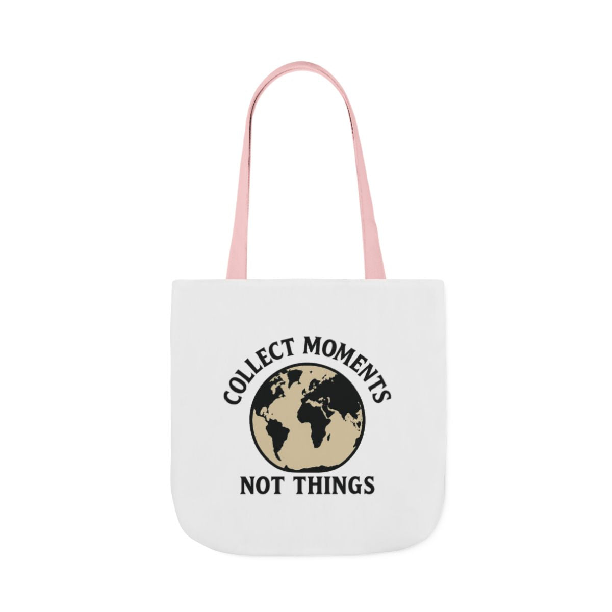 Travel Tote Bag Wanderlust Gift, Collect Moments Not Things Canvas Tote, World Map Tote Bag for Women, Traveler Gift Adventure Lover