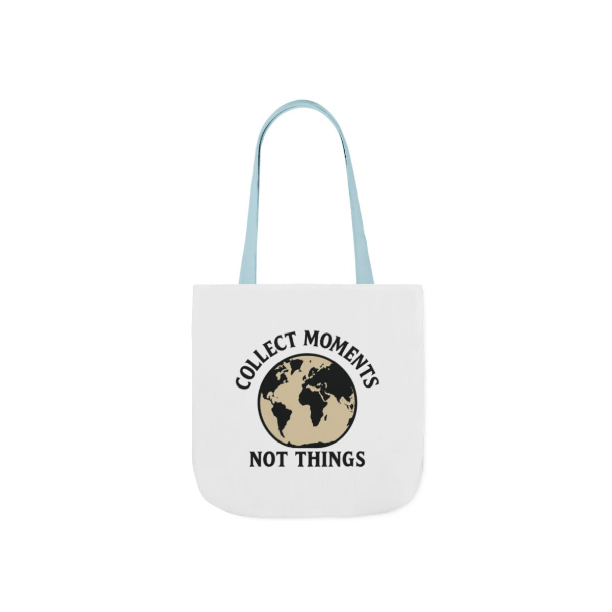 Travel Tote Bag Wanderlust Gift, Collect Moments Not Things Canvas Tote, World Map Tote Bag for Women, Traveler Gift Adventure Lover