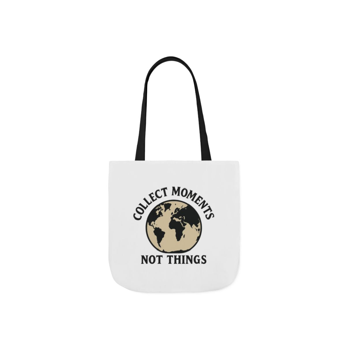 Travel Tote Bag Wanderlust Gift, Collect Moments Not Things Canvas Tote, World Map Tote Bag for Women, Traveler Gift Adventure Lover