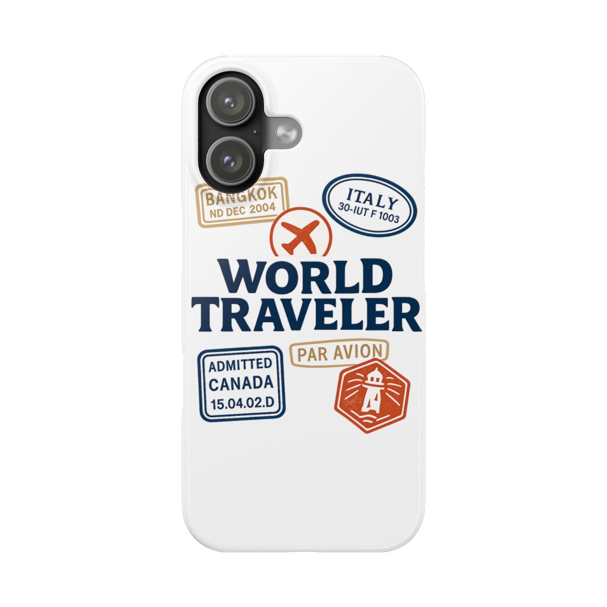 Vintage Passport Stamps World Traveler Phone Case