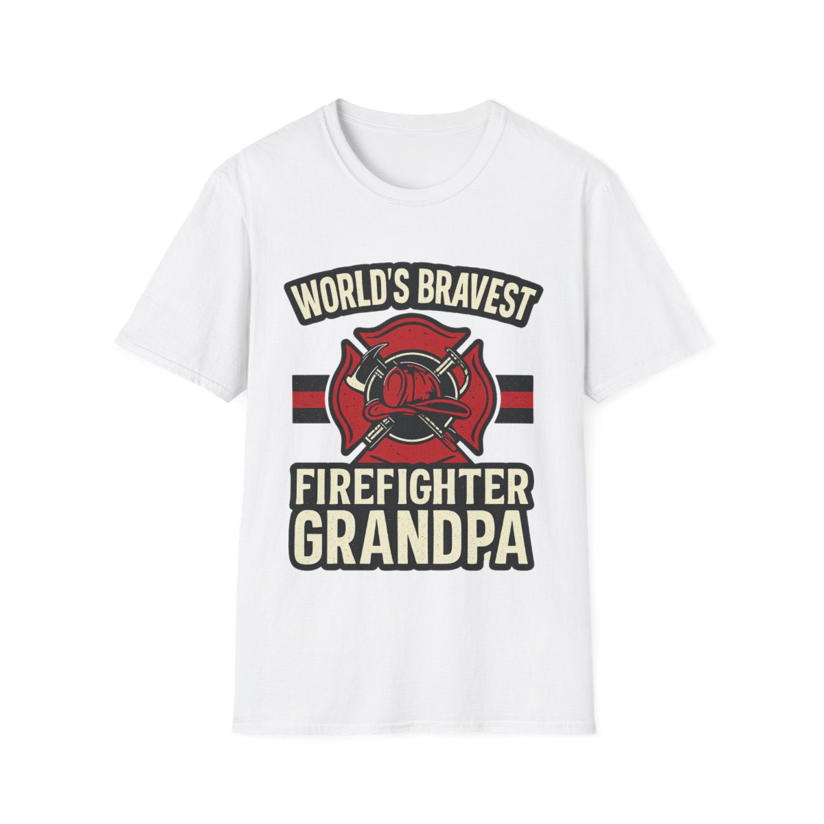 World's Bravest Firefighter Grandpa Shirt, Retired Firefighter Gift for Grandfather, Fire Department Hero Grandpa T-Shirt