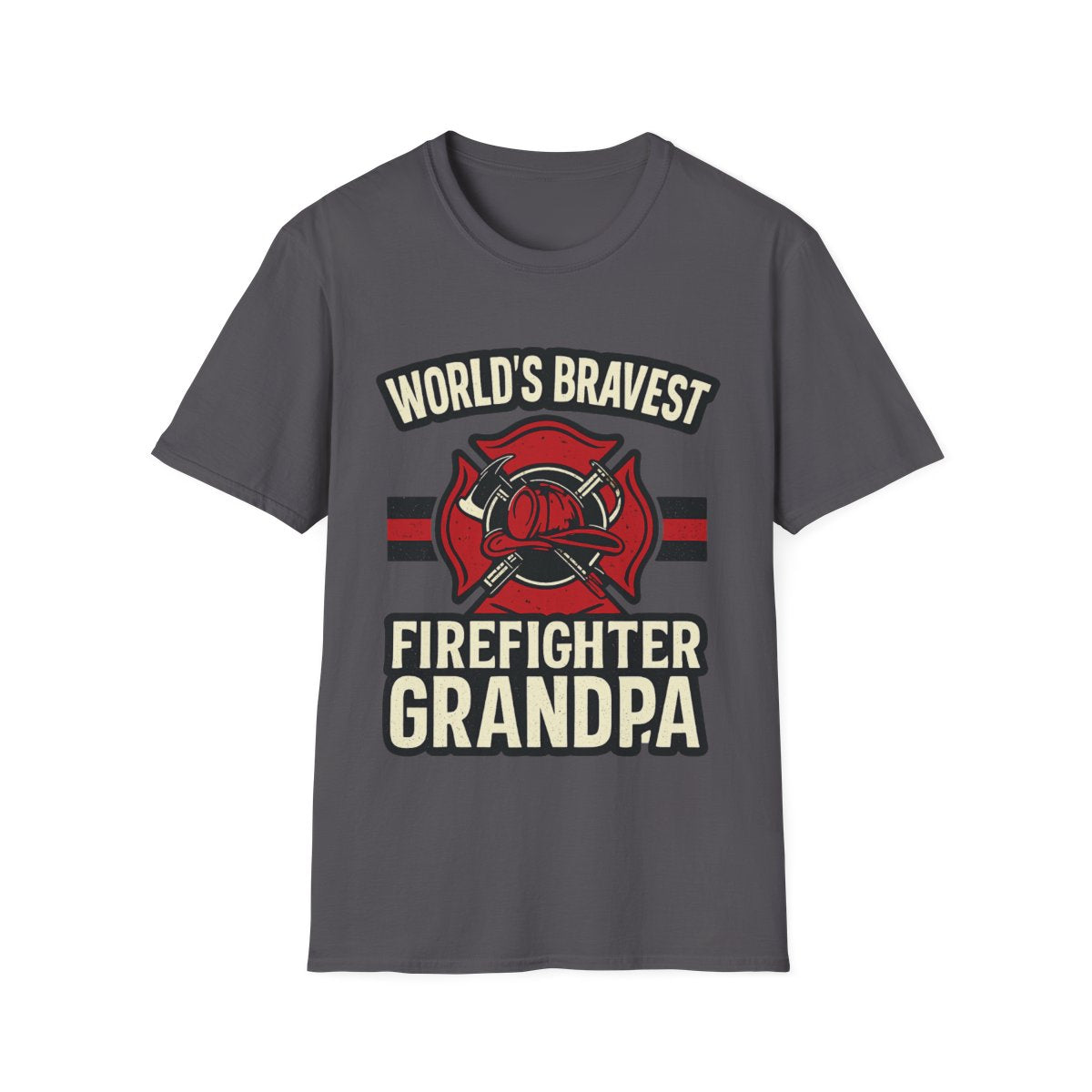 World's Bravest Firefighter Grandpa Shirt, Retired Firefighter Gift for Grandfather, Fire Department Hero Grandpa T-Shirt