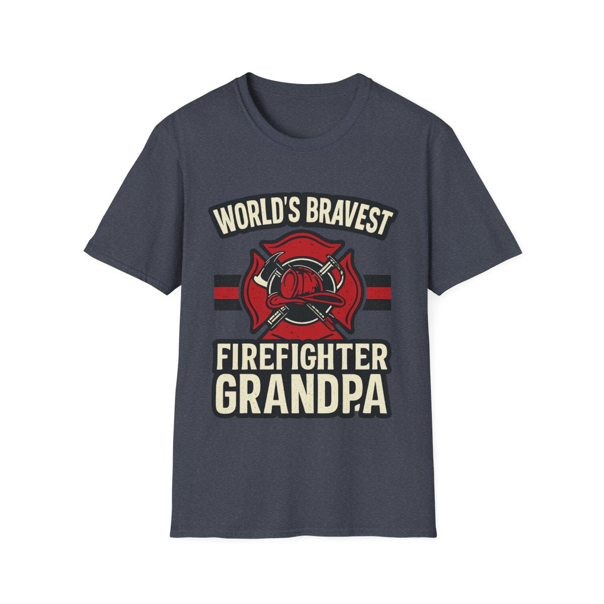 World's Bravest Firefighter Grandpa Shirt, Retired Firefighter Gift for Grandfather, Fire Department Hero Grandpa T-Shirt